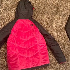 The north face pink reversible coat